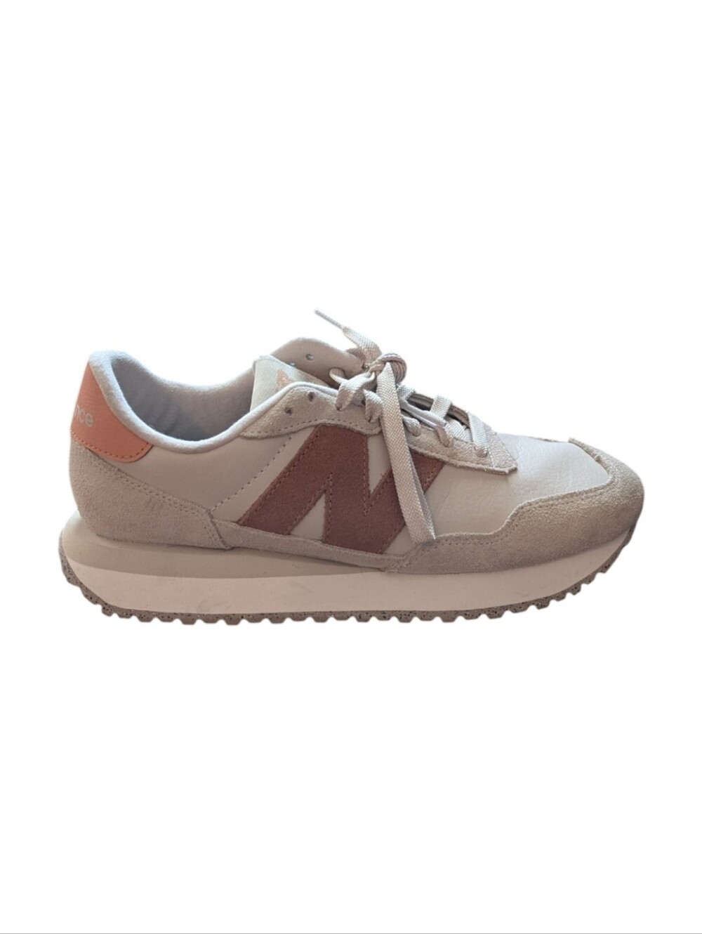 New Balance Women's 237 Sneakers Beige Pink Colorblock - Picture 12 of 13